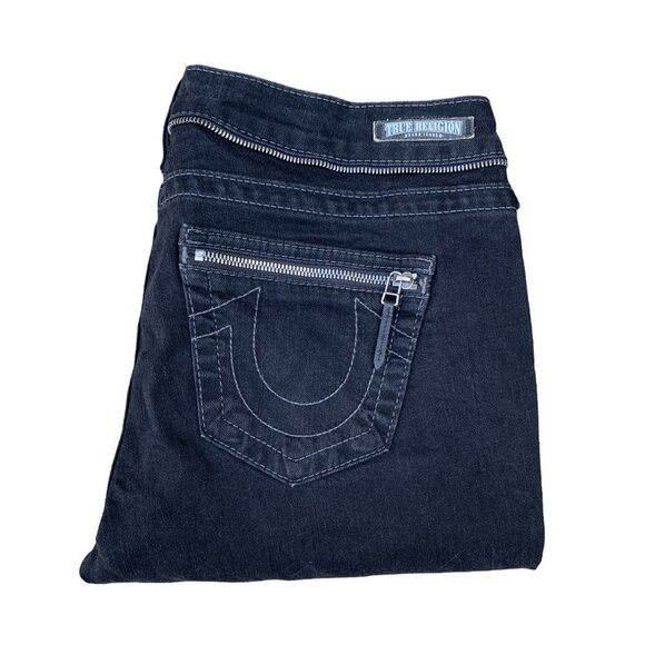 VINTAGE True Religion Jeans Size 31 Black Zipper - Picture 1 of 5